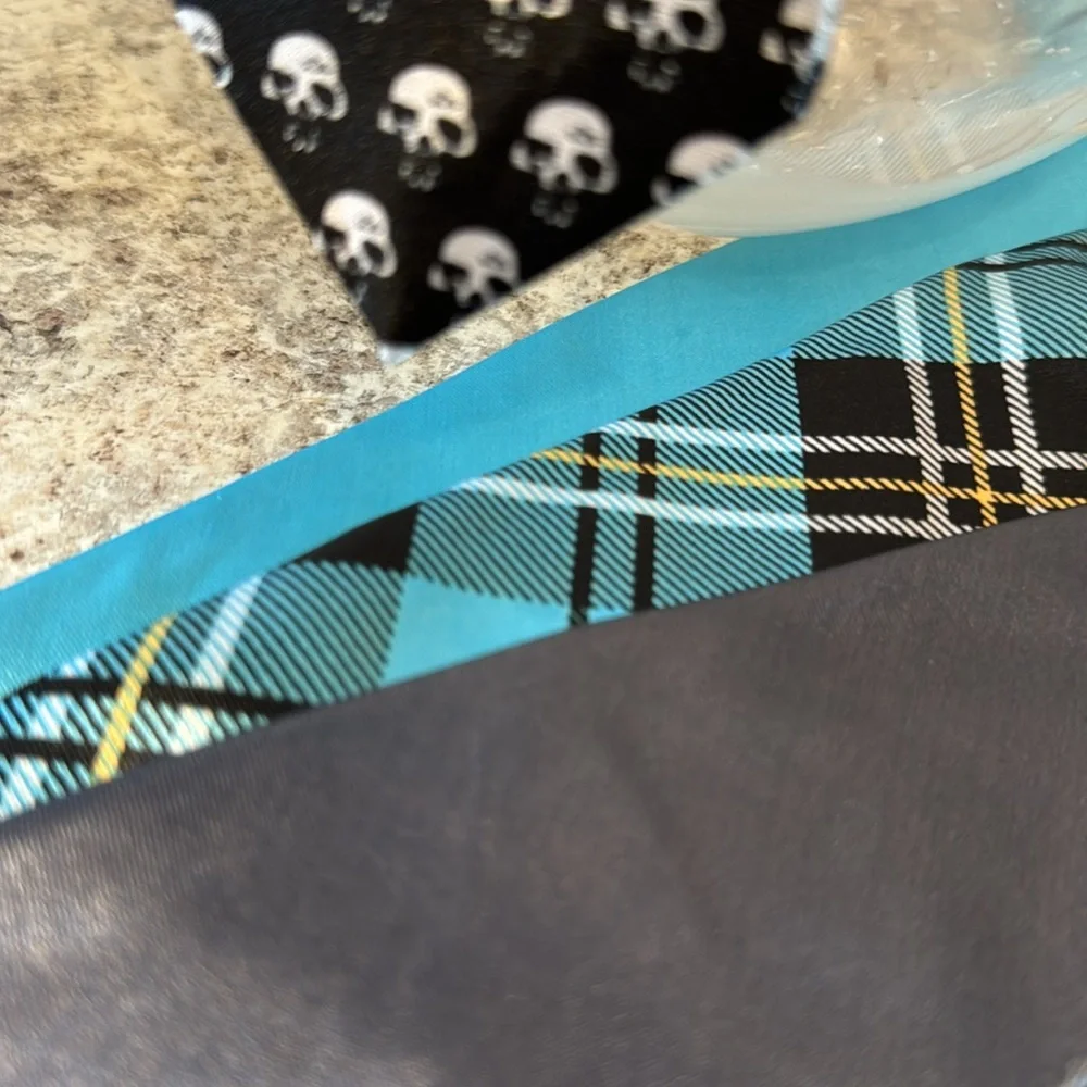 NWOT 10 inch unisex ties set of 4. Attached elastic cord goes under the collar